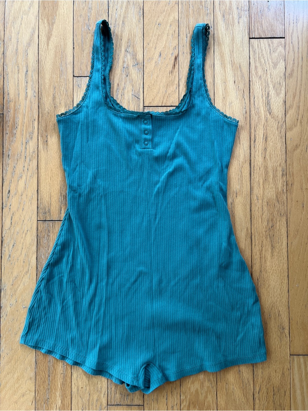 Old Navy Ribbed onesie pajamas in green